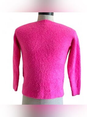 LOFT Bright Hot Pink Crewneck Sweater